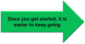 get started keep going black